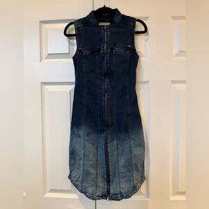 Triple Five Soul Dark Blue Denim Mini Dress